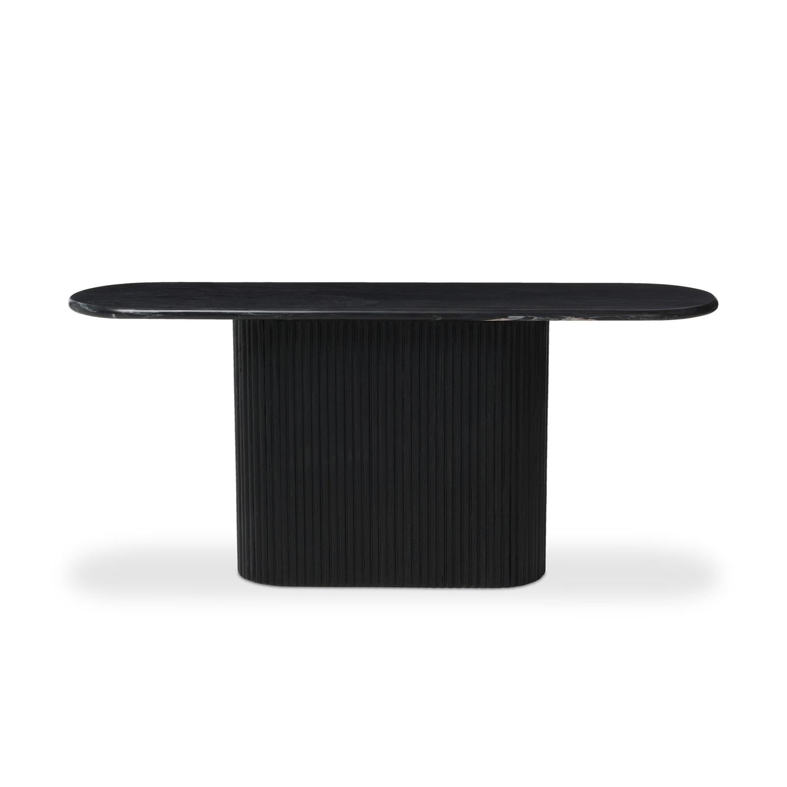 Four Hands Oranda Black Marble Black Marble Console Table