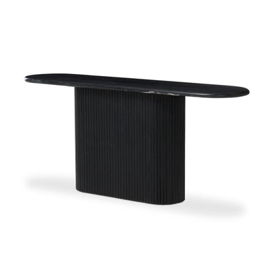 Four Hands Oranda Black Marble Black Marble Console Table