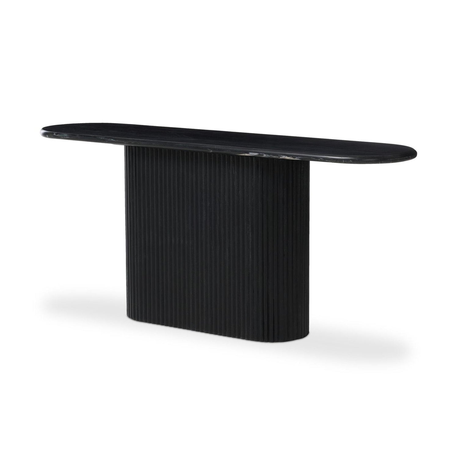 Four Hands Oranda Black Marble Black Marble Console Table