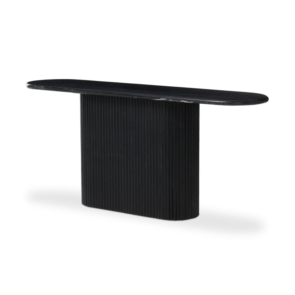 Four Hands Oranda Black Marble Black Marble Console Table