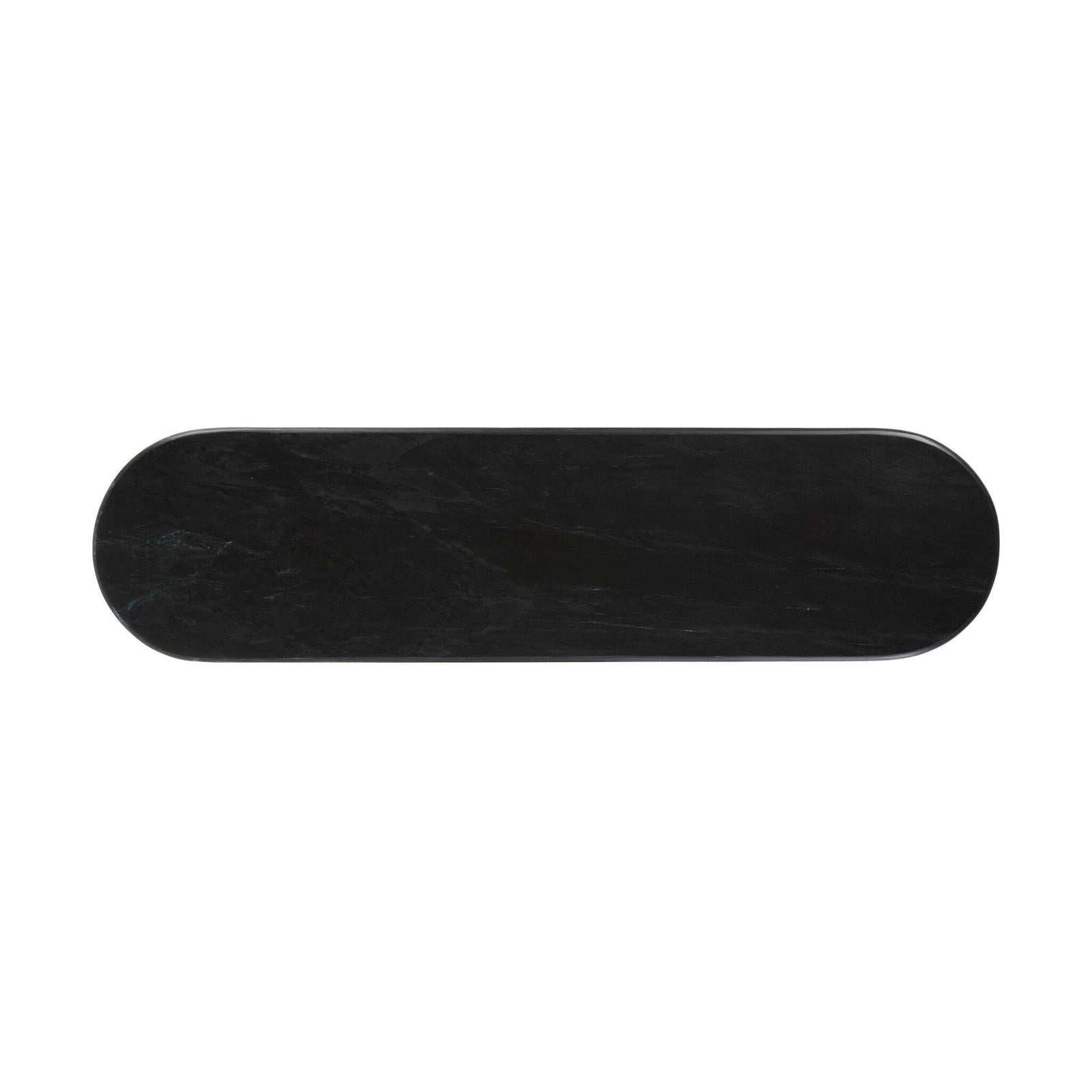 Four Hands Oranda Black Marble Black Marble Console Table