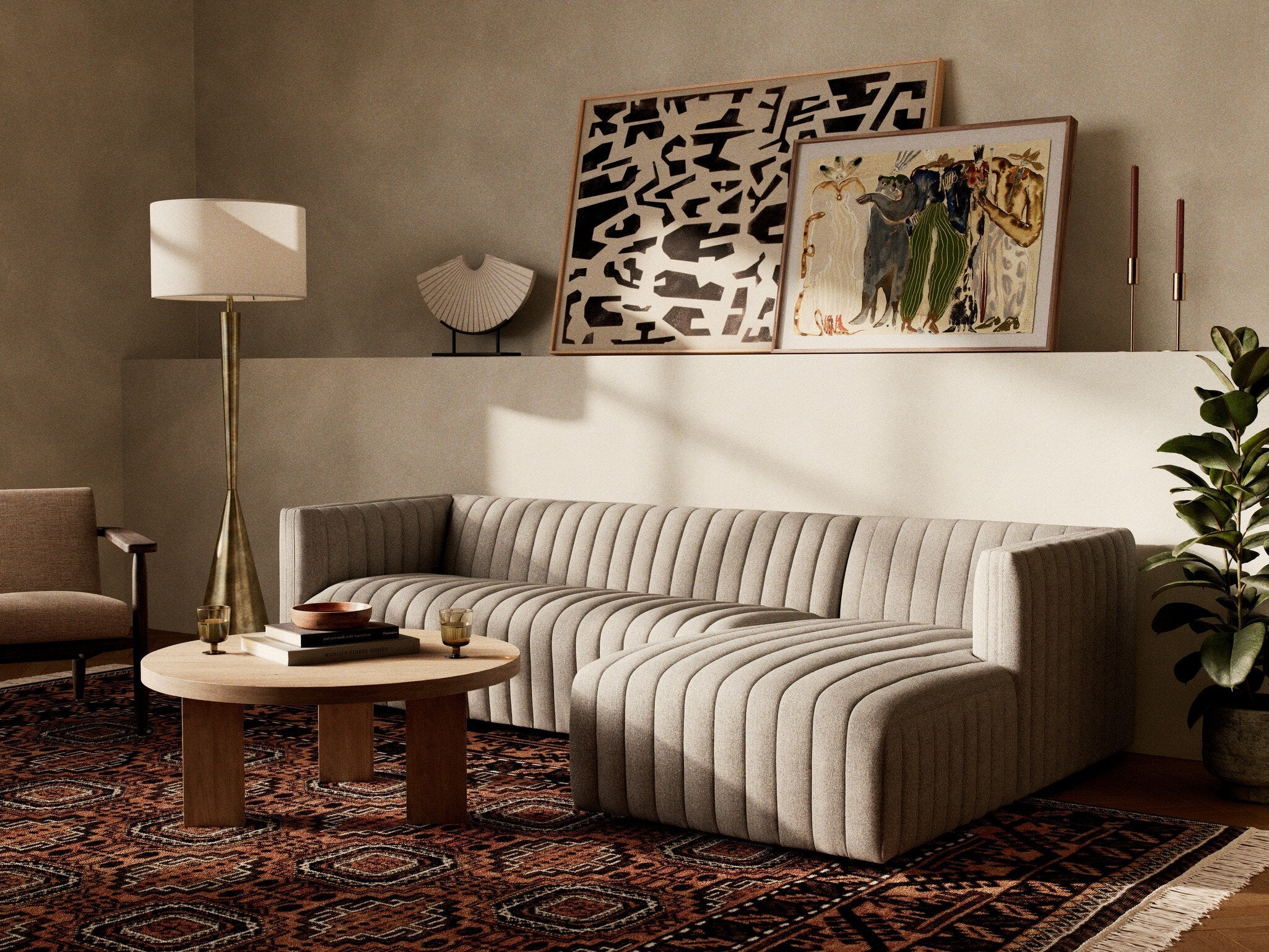 Four Hands Augustine 2-Piece Sectional Right Chaise 105