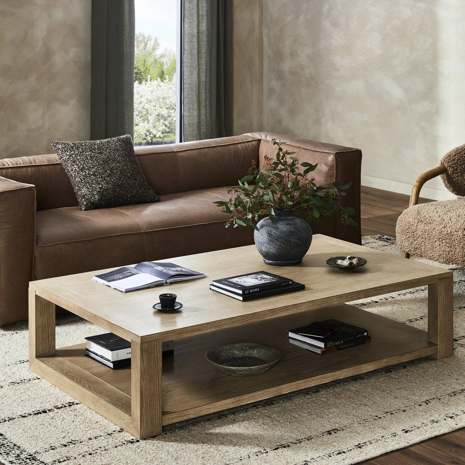Thomas Coffee Table-Bleached Oak Solid