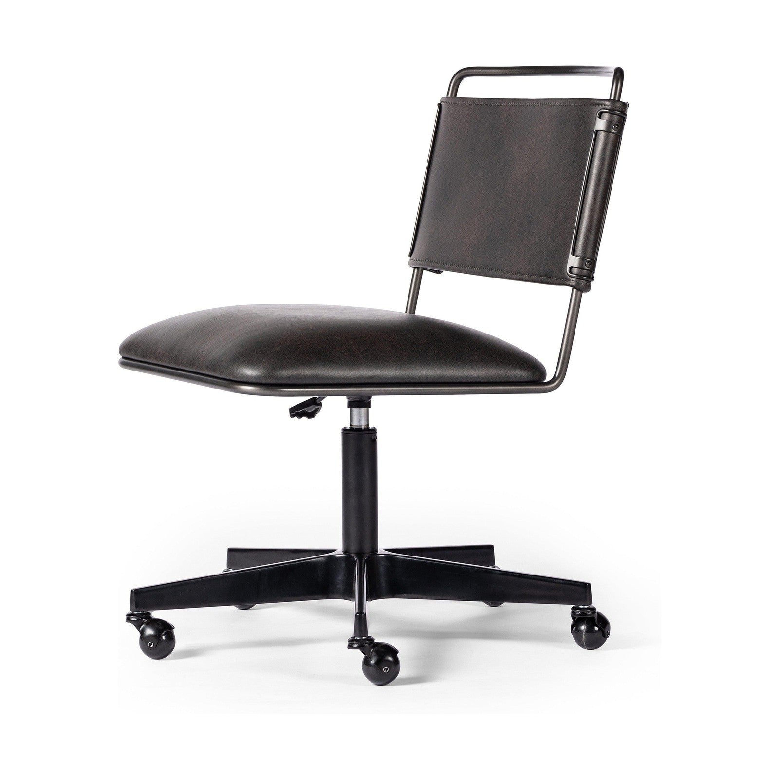Wharton Desk Chair-Distressed Black
