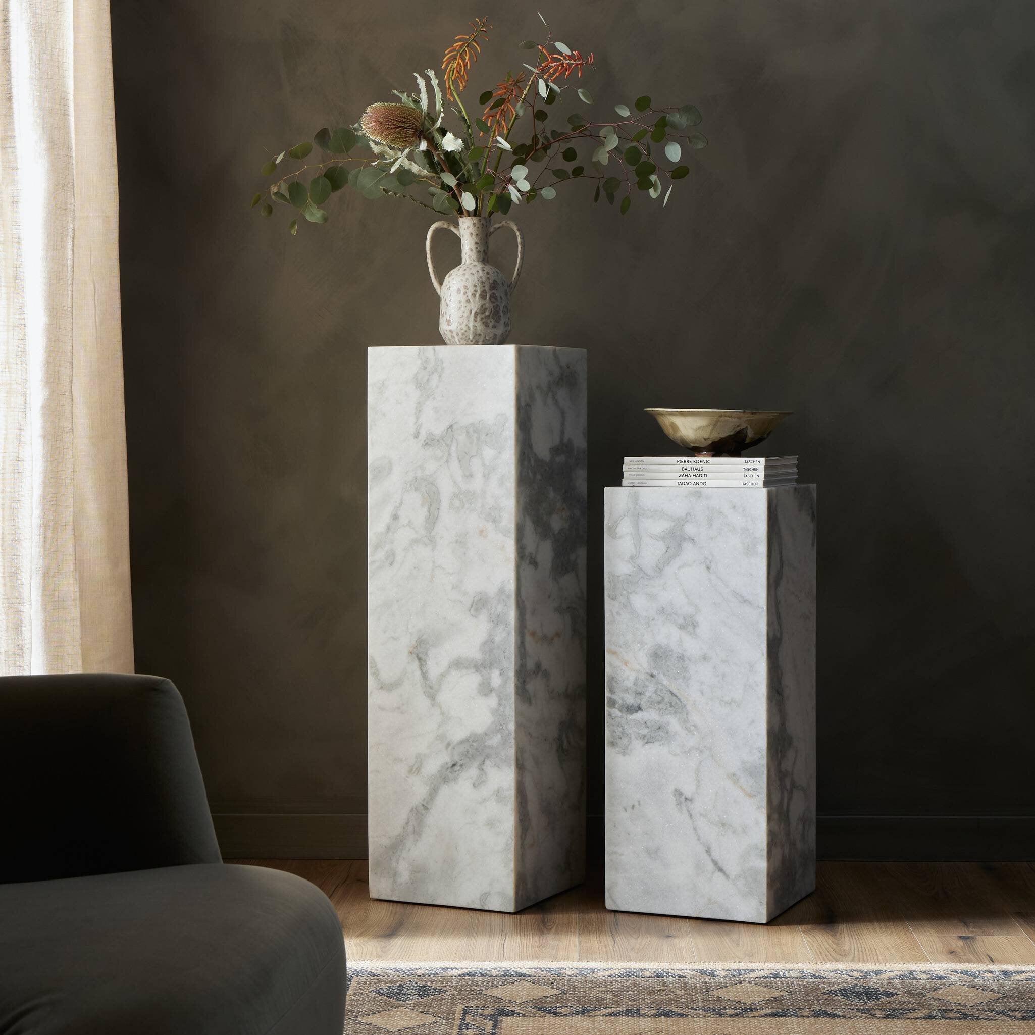 Four Hands Modern Marble Pedestal