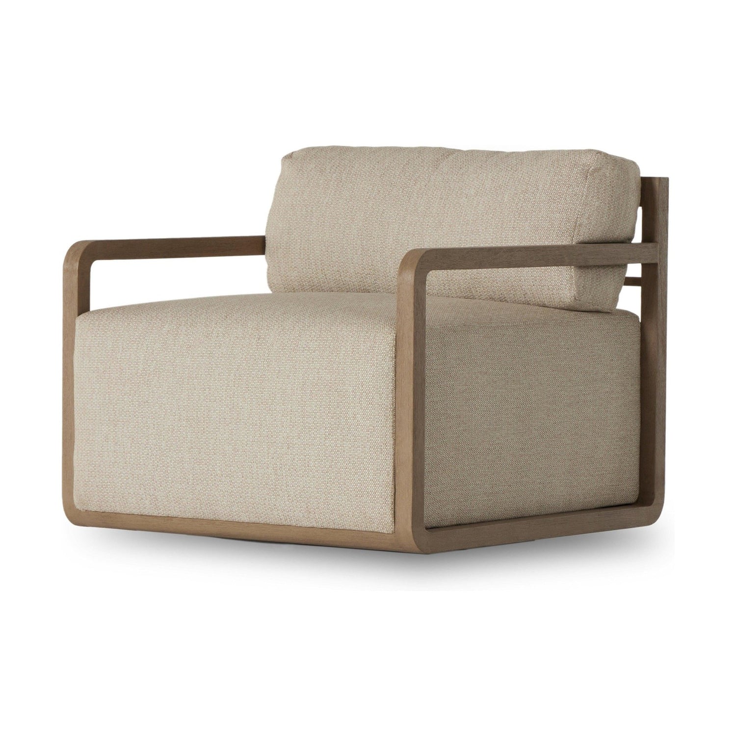 Stroud Outdoor Swivel Chair-Brown/Sand