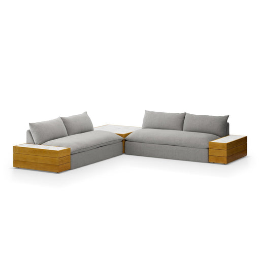 Four Hands Grant Outdoor 2-Piece Sectional with Coffee & End Tables