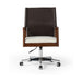 Lulu Desk Chair-Espresso Leather Blend