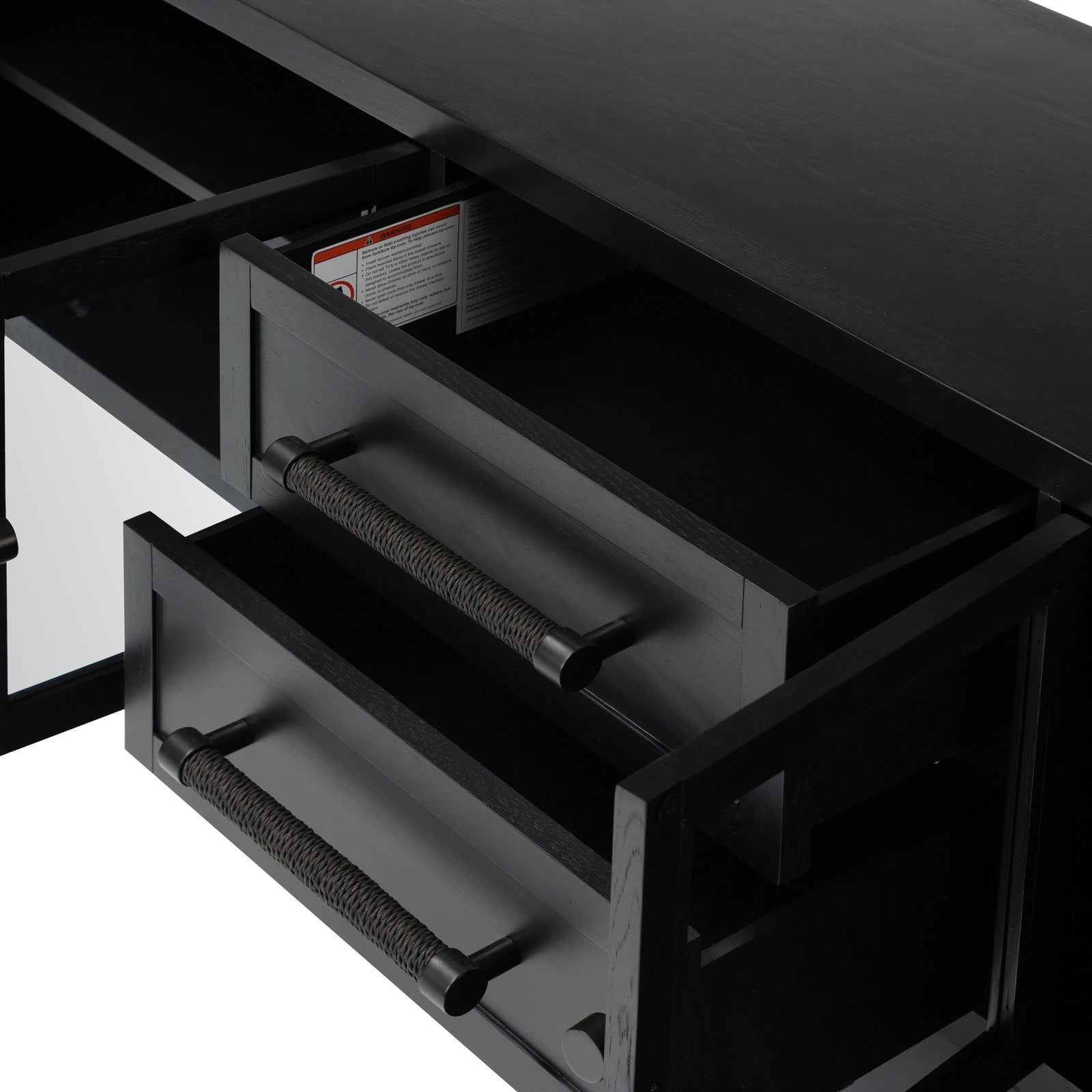 Laker Media Console-Black Oak