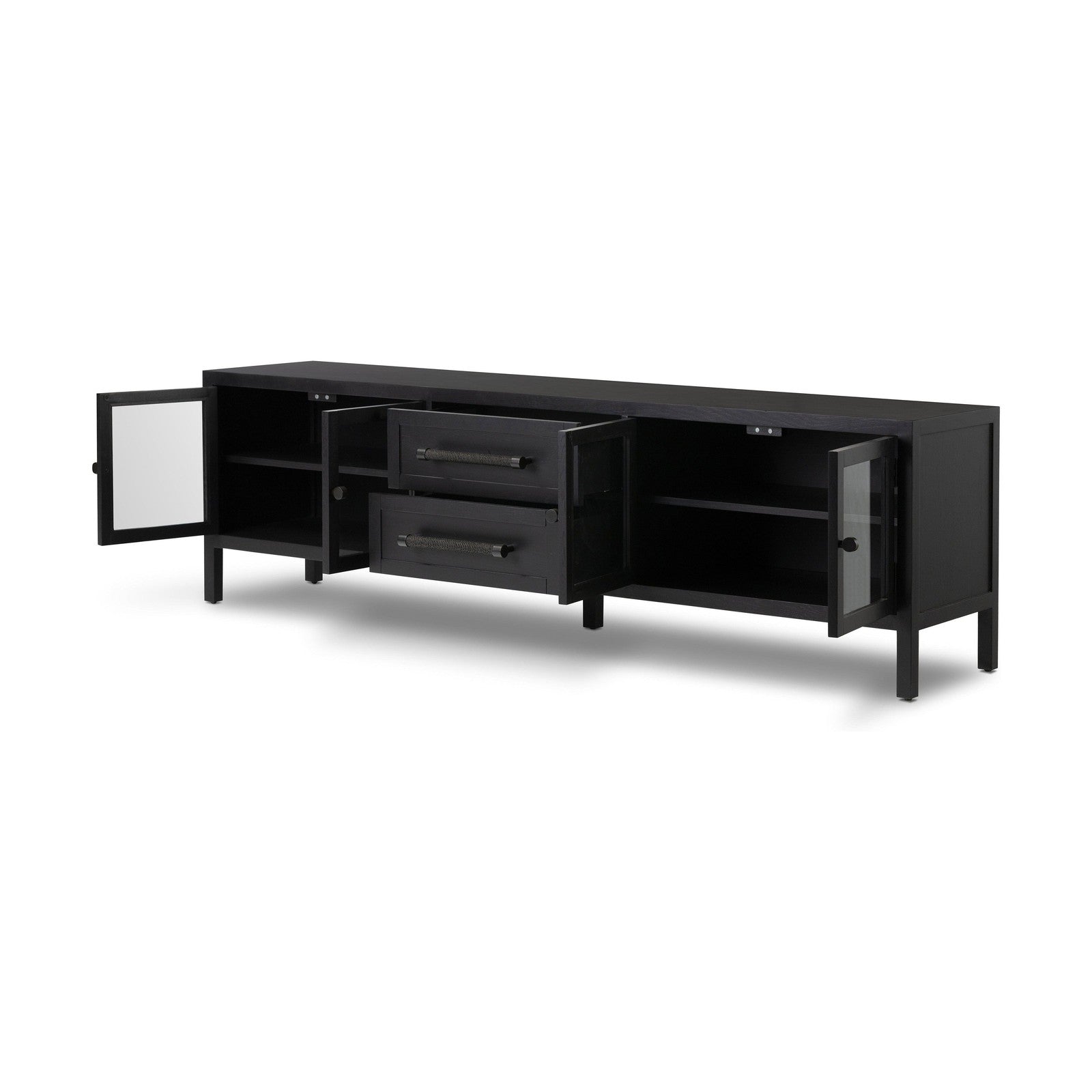 Laker Media Console-Black Oak