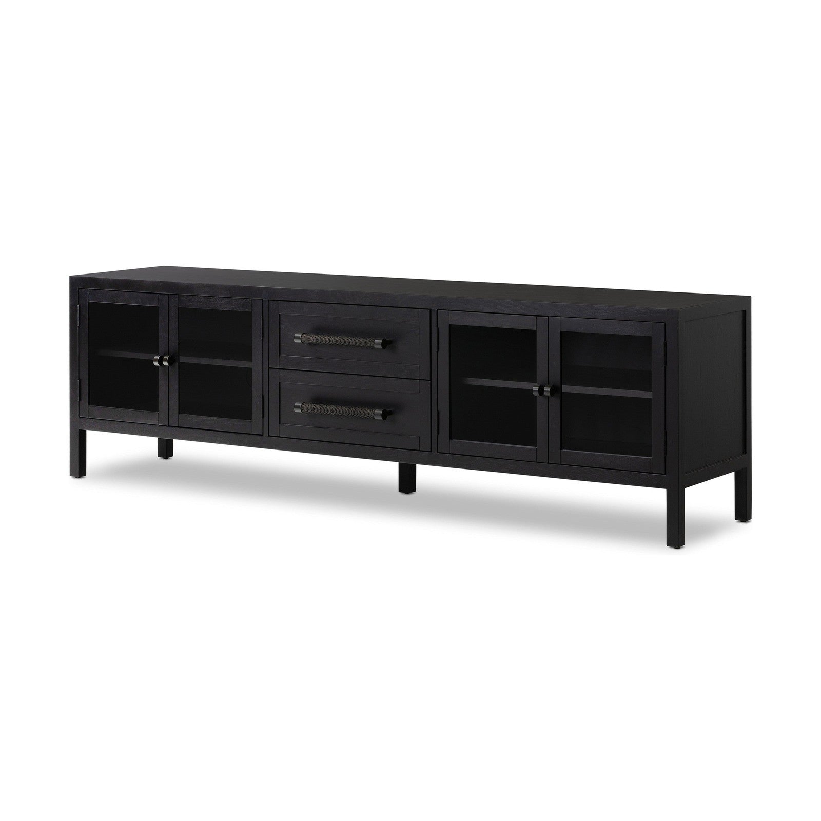 Laker Media Console-Black Oak