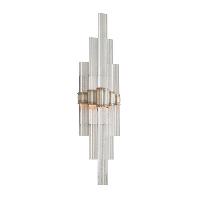 Corbett Viola 2 Light Warm Silver Leaf Wall Sconce Wall Light