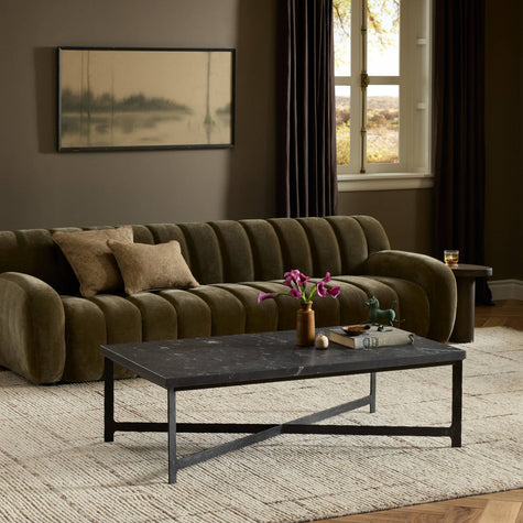 Four Hands Hammered Iron Coffee Table
