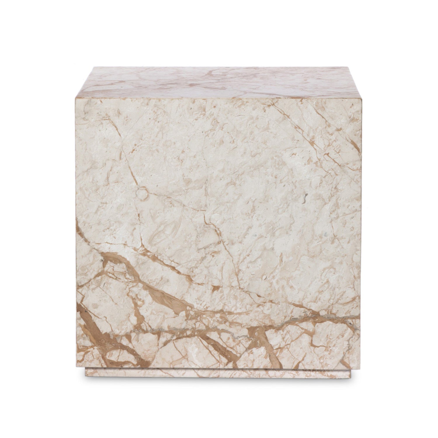 Four Hands Modern Marble Plinth End Table