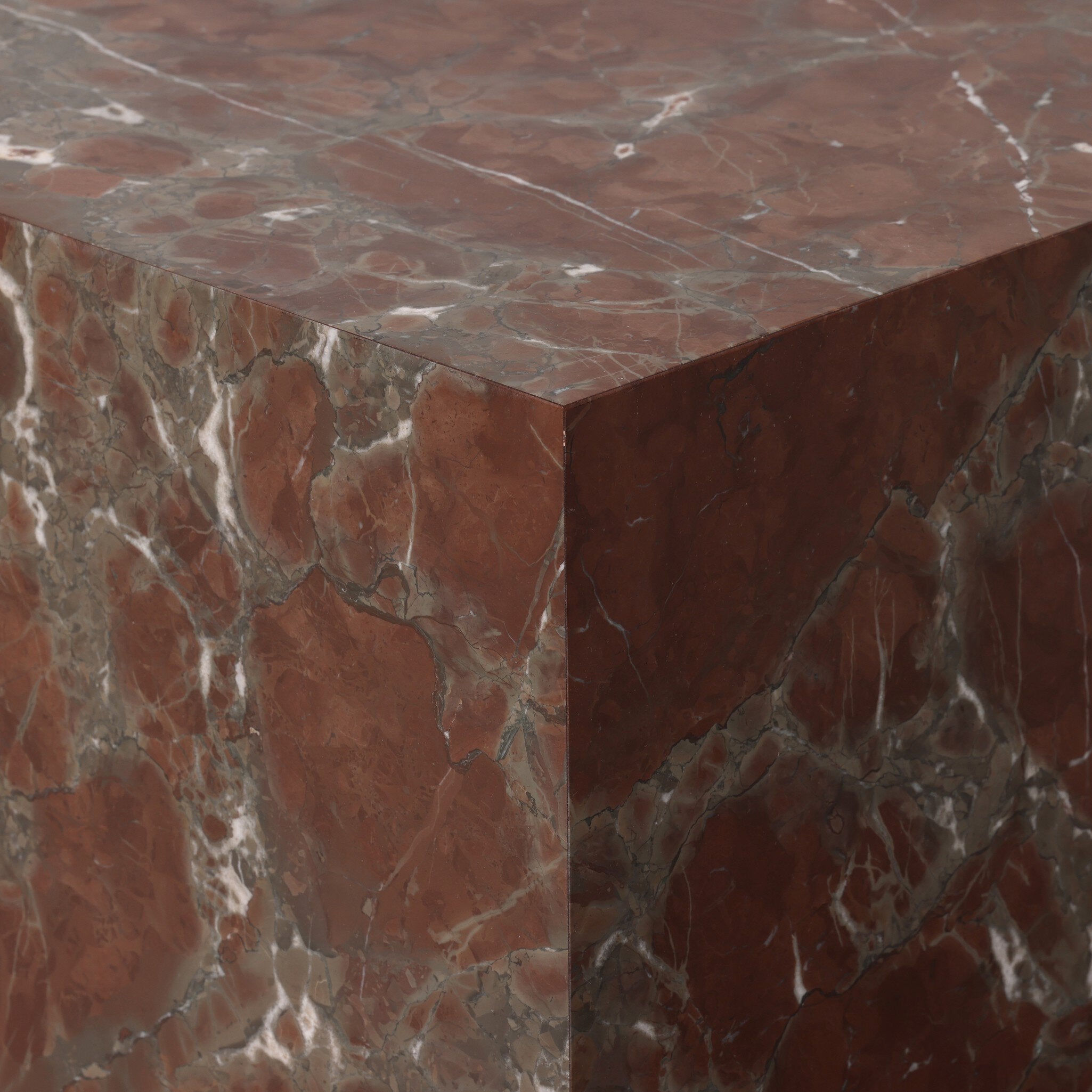 Four Hands Modern Marble Plinth End Table