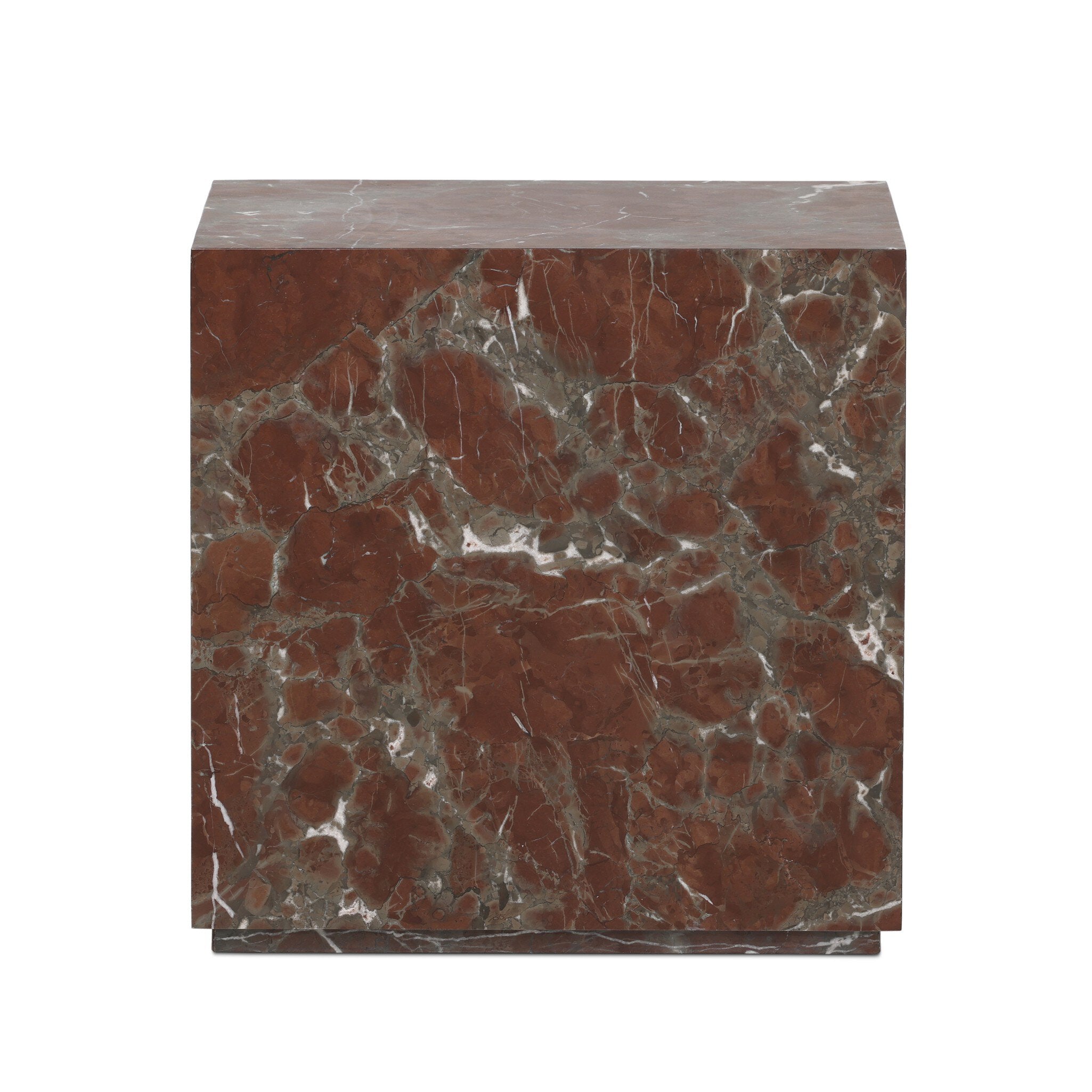 Four Hands Modern Marble Plinth End Table