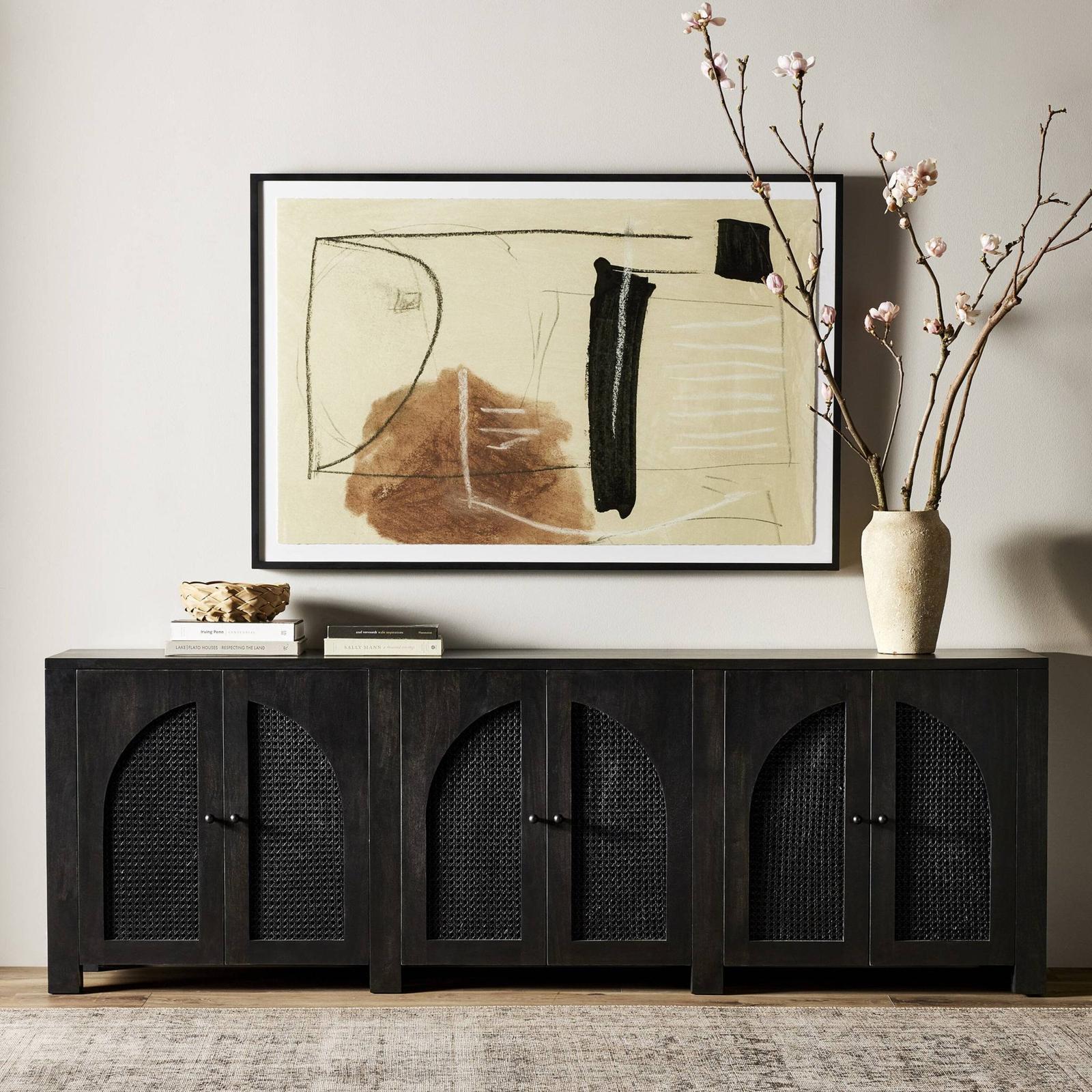 Tilda 6 Door Sideboard-Black Wash Mango