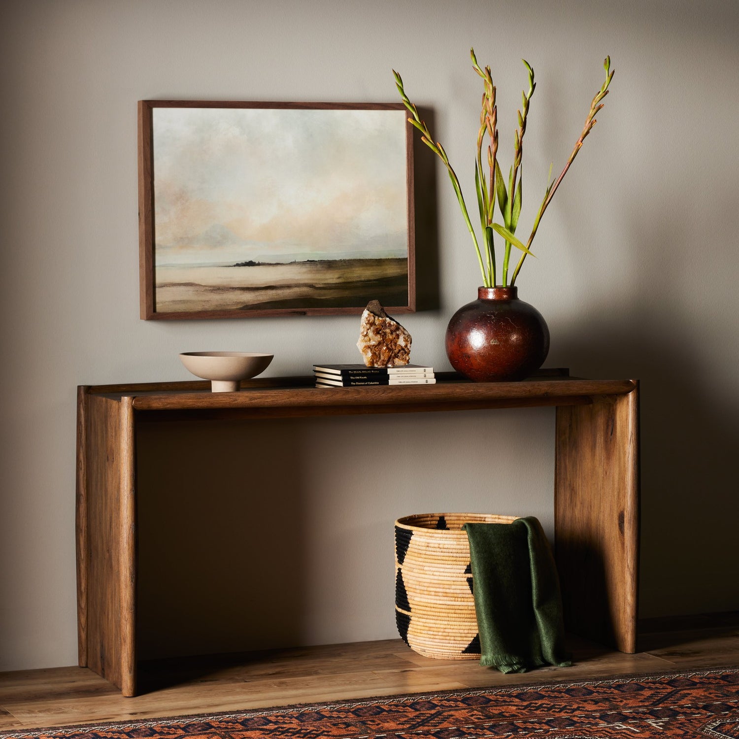 Glenview Console Table-Weathered Oak