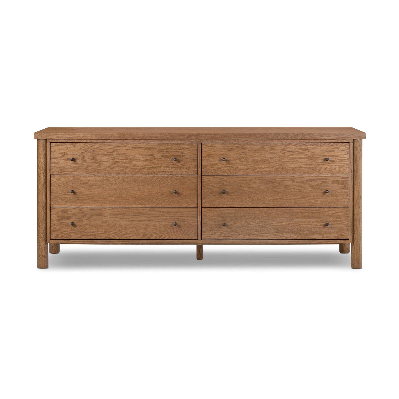 Roark 6 Drawer Dresser-Amber Oak Veneer