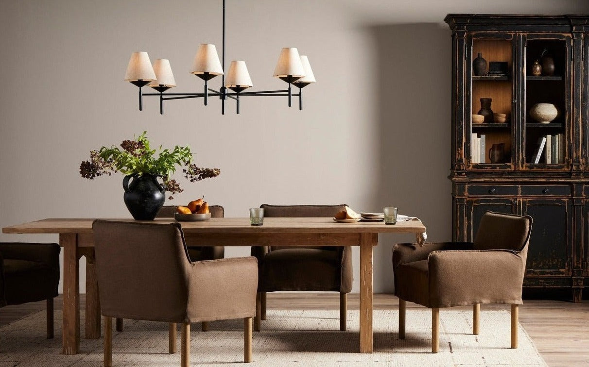 Four Hands Clanton Dining Table-Aged Light Pine