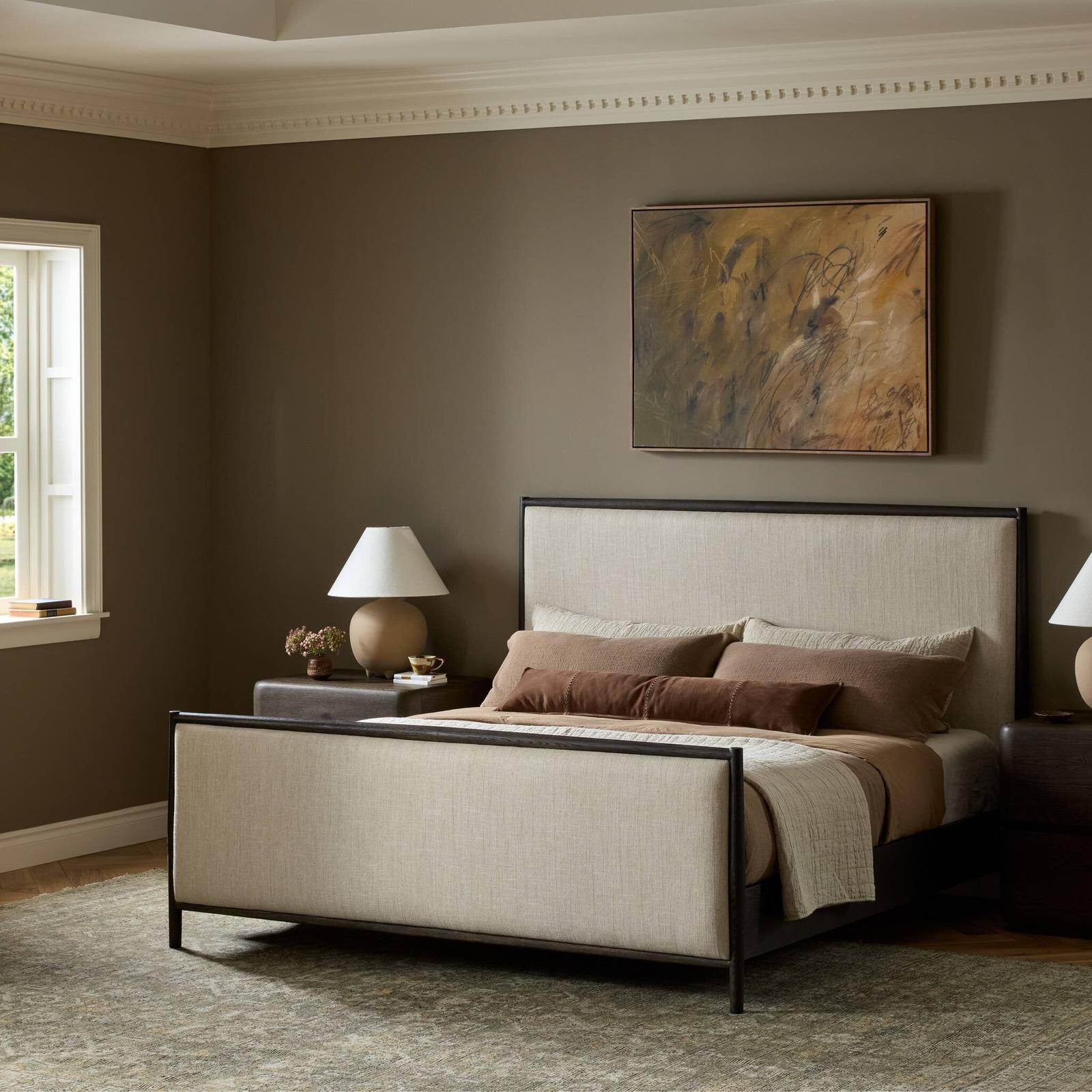 Four Hands Glenview Bed Smoked Black Oak