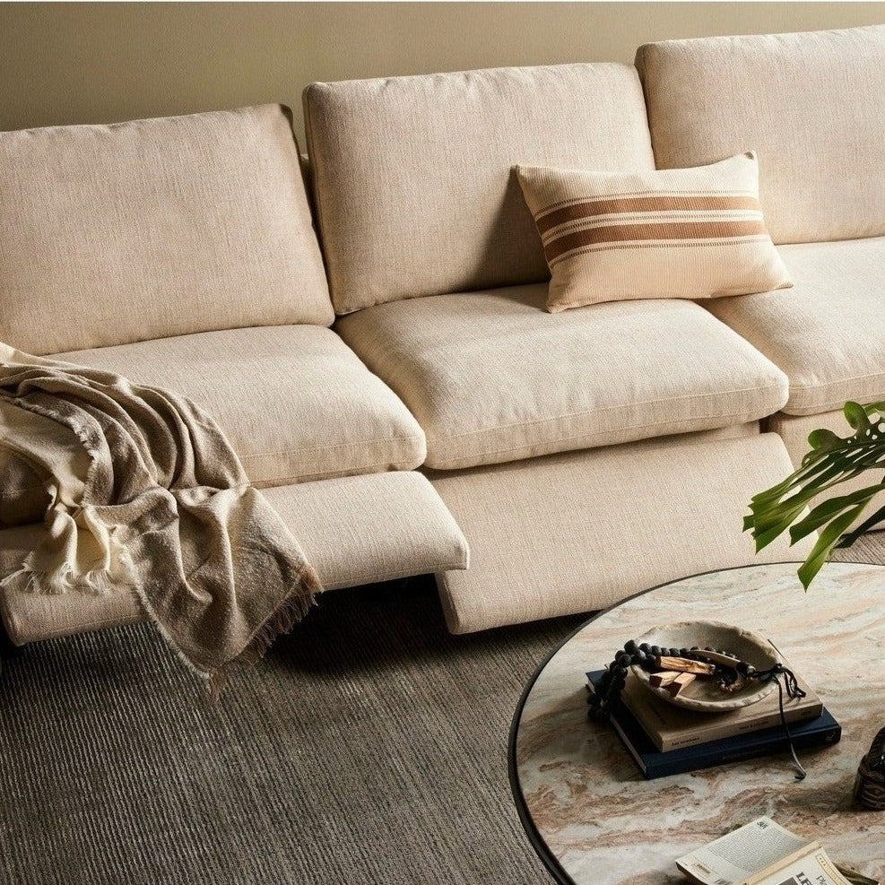 Corbett Large Coffee Table-Crm Taupe Mrb