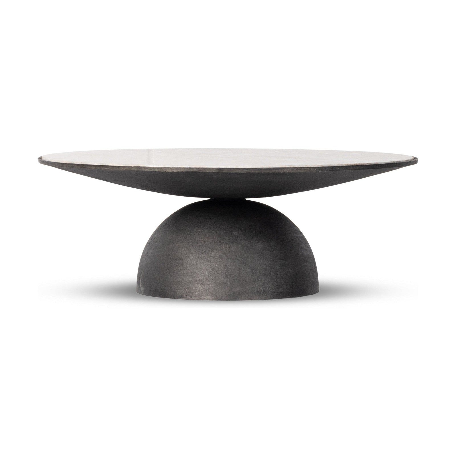 Corbett Large Coffee Table-Crm Taupe Mrb