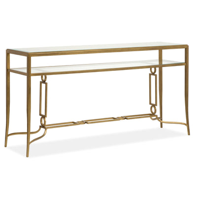 Magnussen Home Lorena Burnished Brass Rectangular Sofa Table