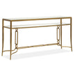 Magnussen Home Lorena Burnished Brass Rectangular Sofa Table