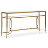 Magnussen Home Lorena Burnished Brass Rectangular Sofa Table