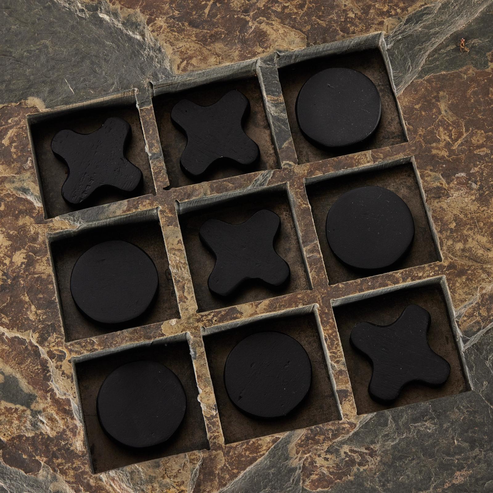 Stone Tic Tac Toe-Grey Stone