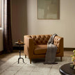 Four Hands Thurston Cascara Cognac Rounded Leg Chair