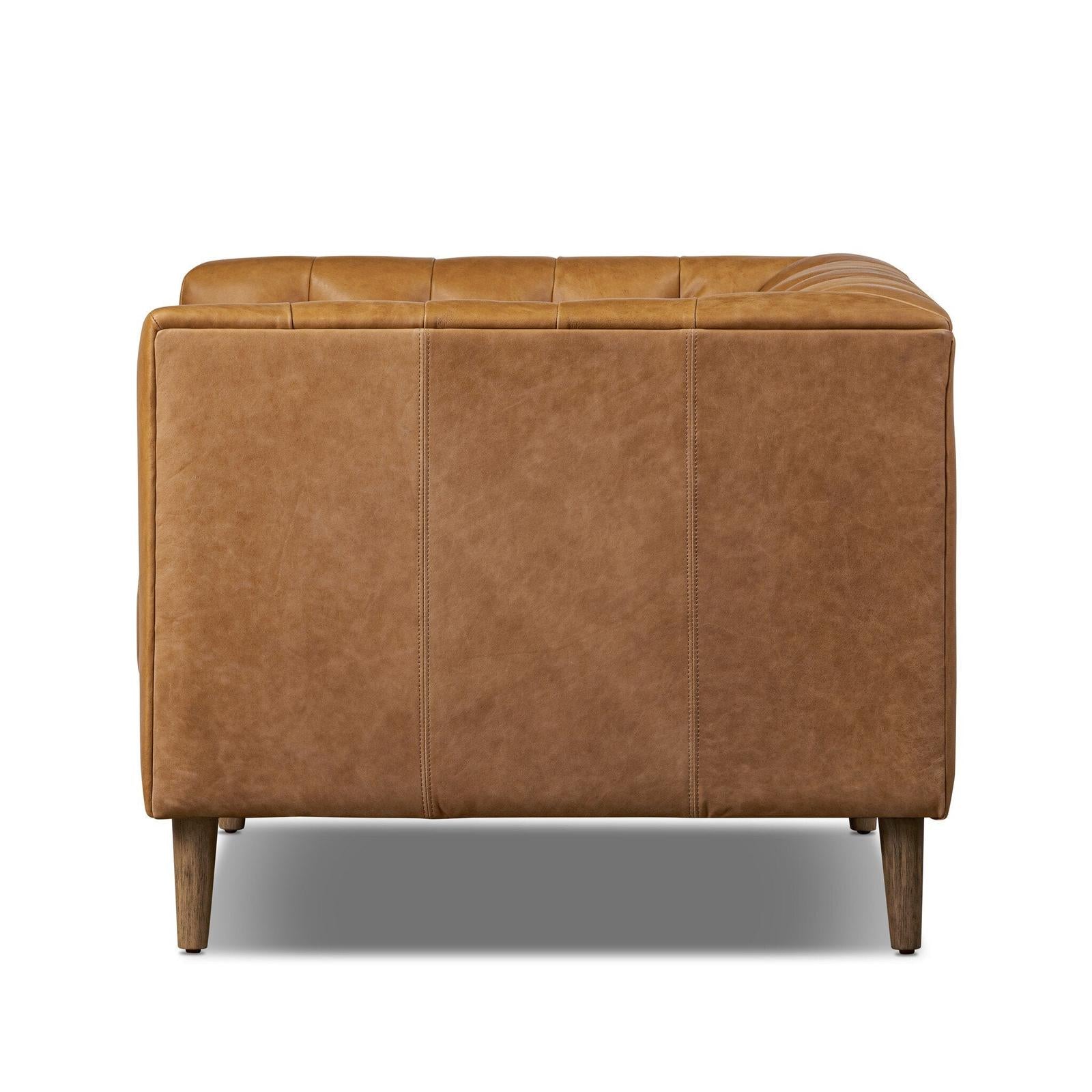 Four Hands Thurston Cascara Cognac Rounded Leg Chair