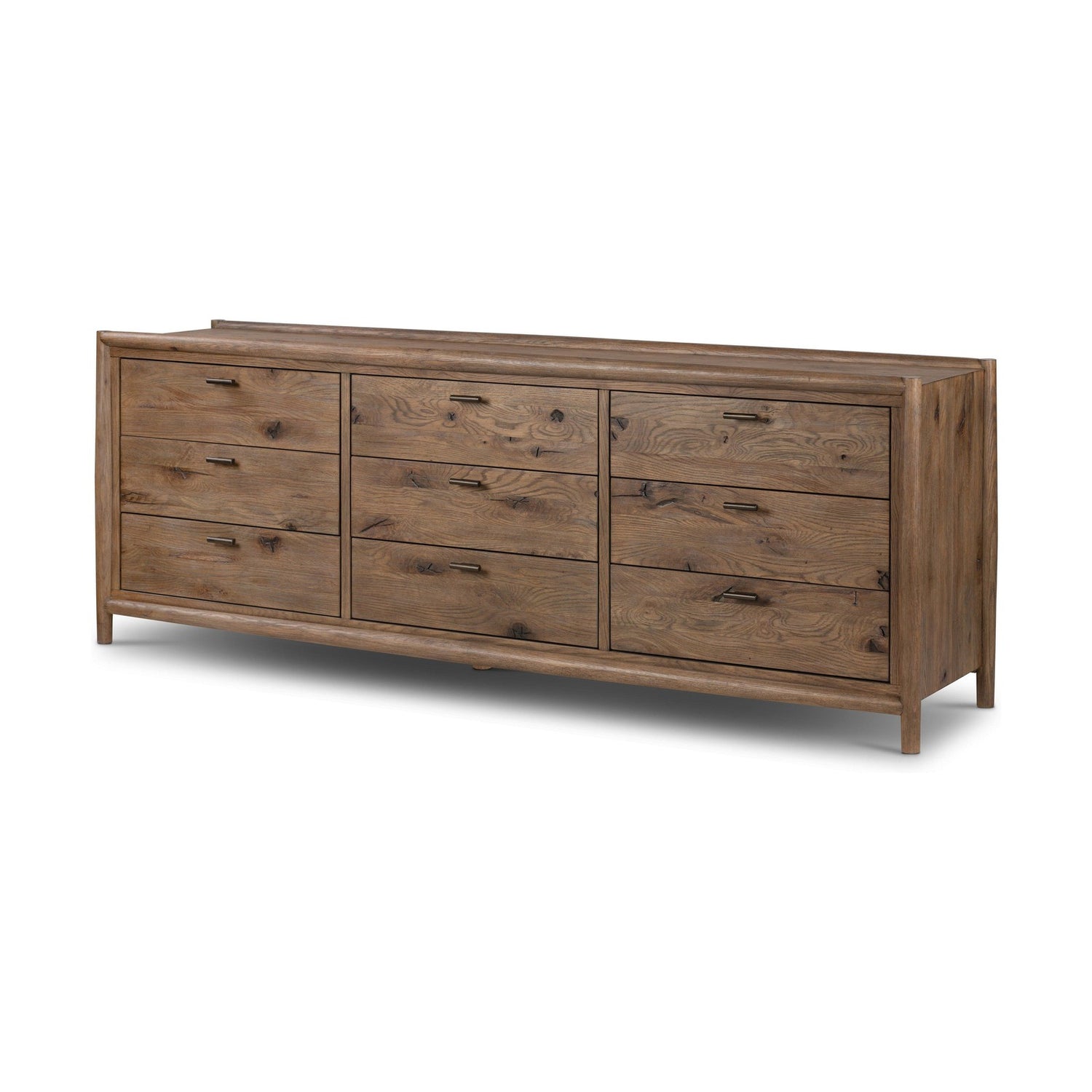 Glenview 9 Drawer Dresser-Weathered Oak