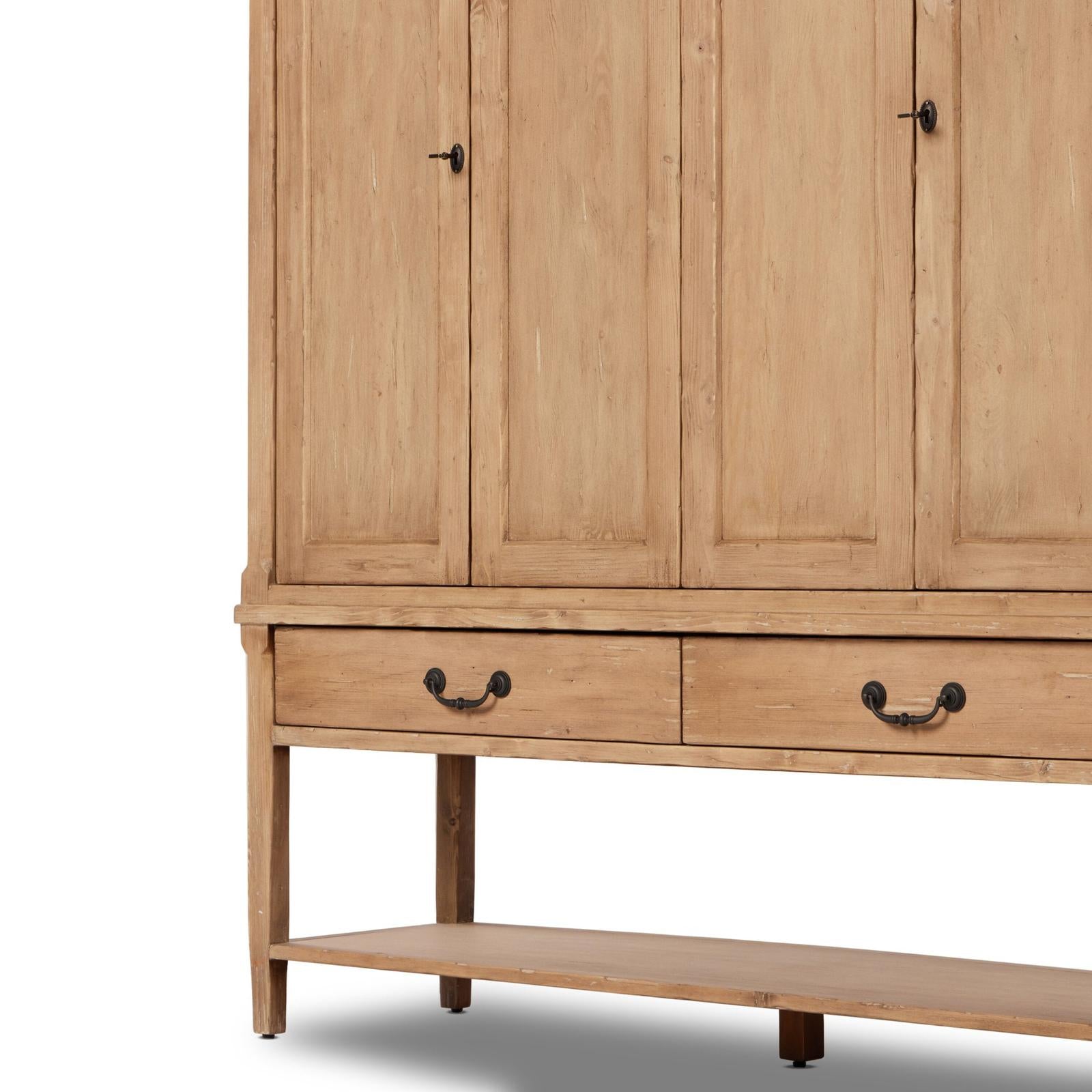 Brimley Wide Cabinet-Aged Light Pine