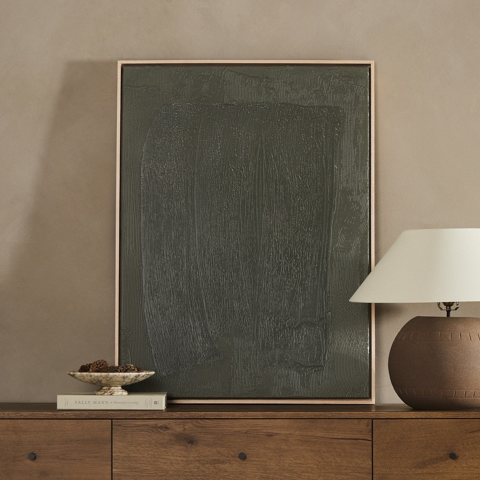 Free Form Lines II Olive By The Holly Collective