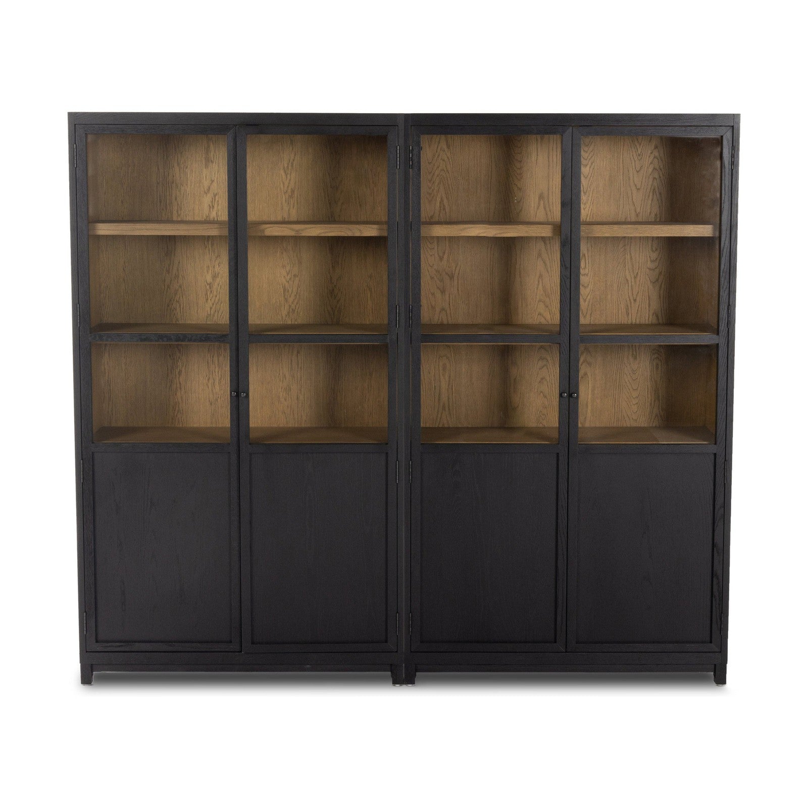Four Hands Millie Panel and Glass Door Double Cabinet