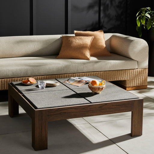Norte Outdoor Coffee Table-Saddle Brown
