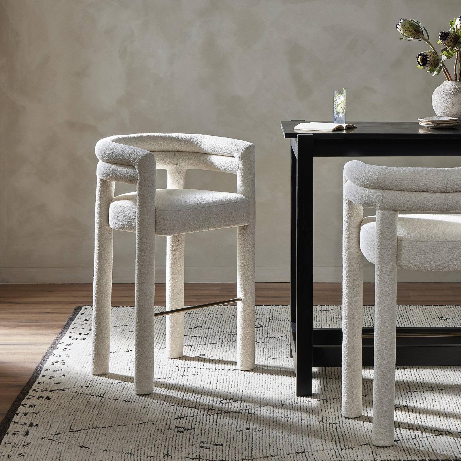 Four Hands Tacova Bar + Counter Stool Florence Cream