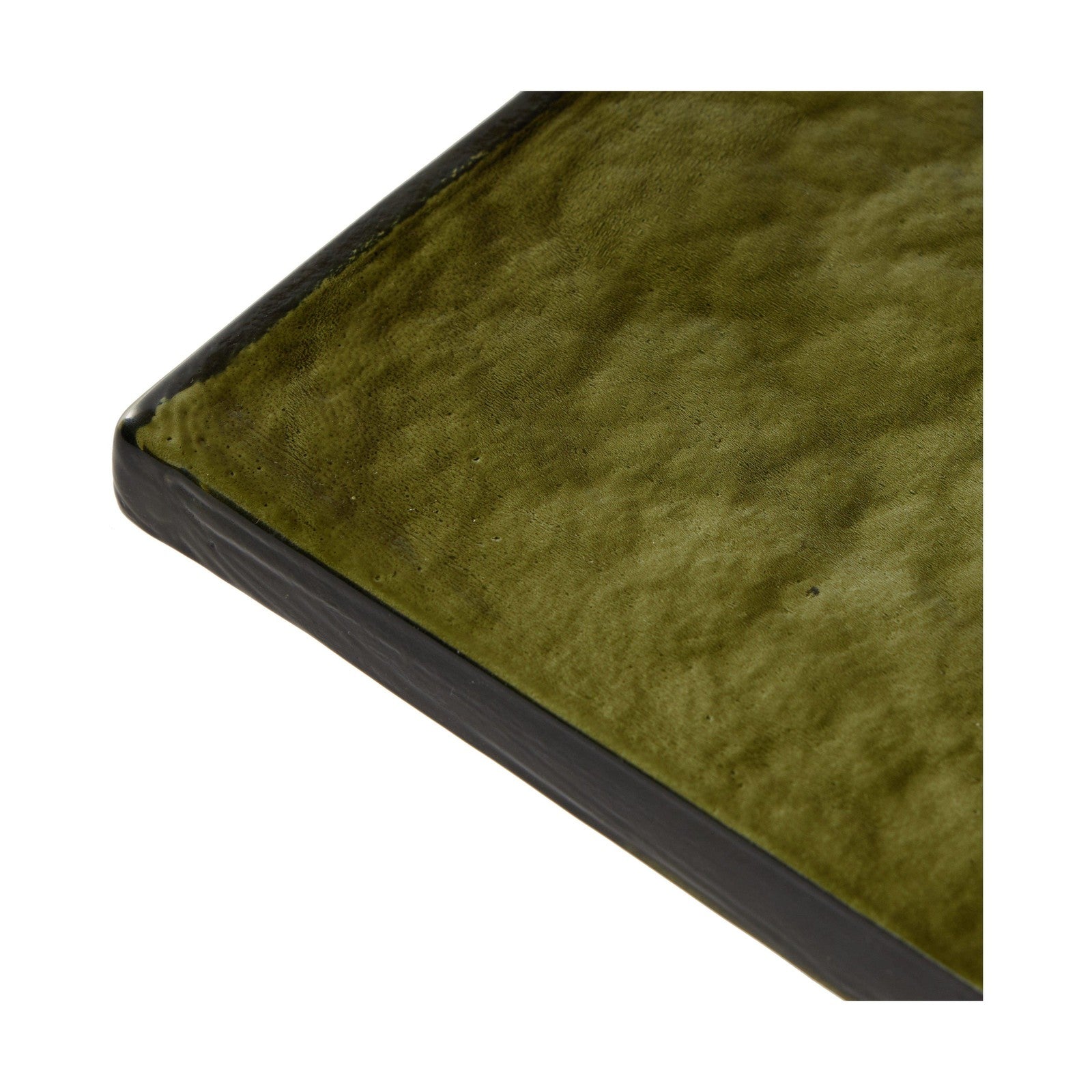 Zevon End Table-Moss Cast Glass