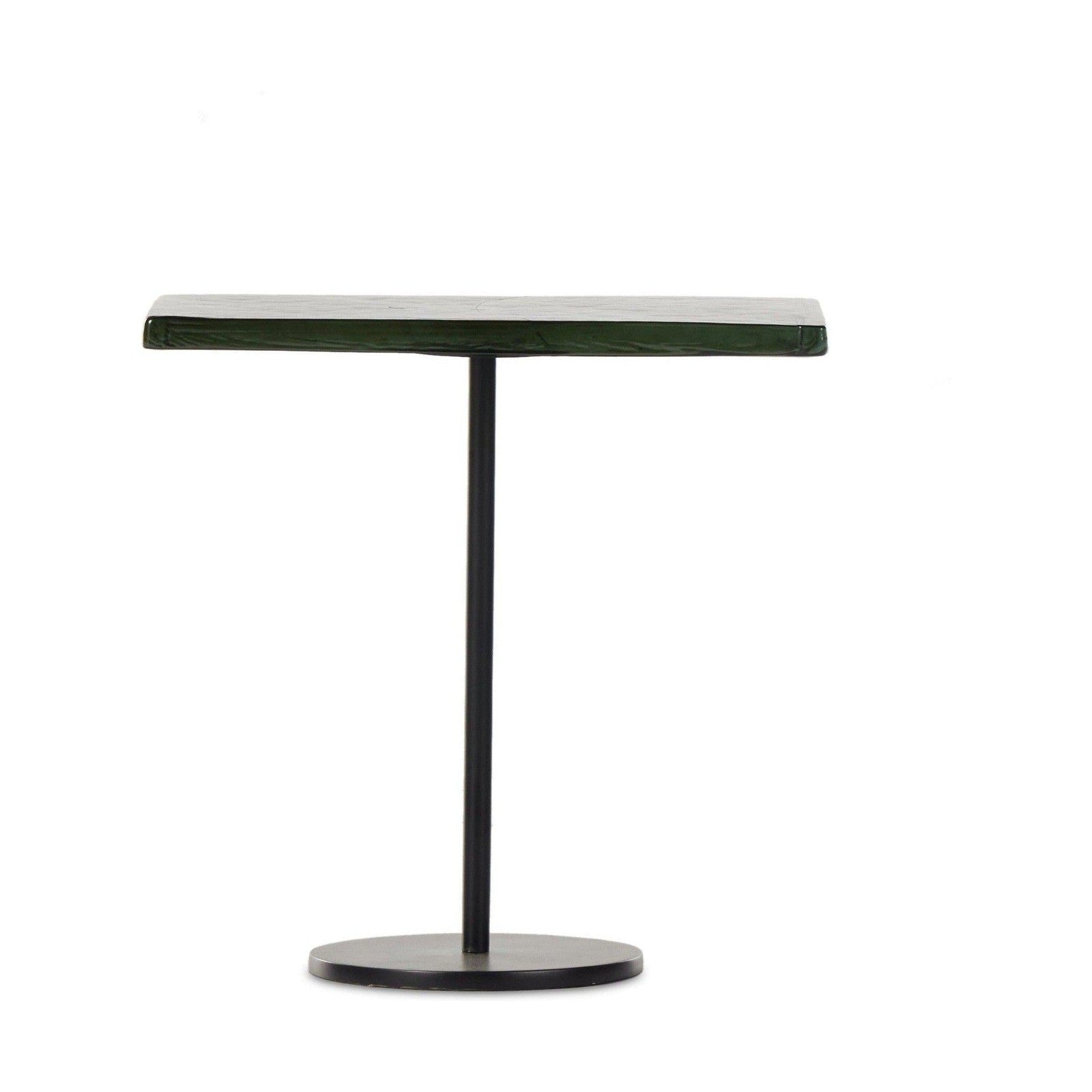 Zevon End Table-Moss Cast Glass