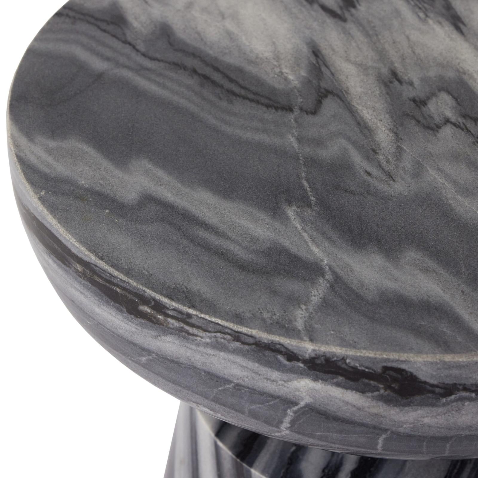 Rowe End Table-Ebony Marble