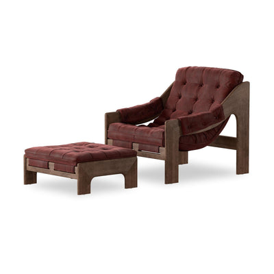 Halston Chair With Ottoman