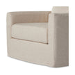 Hampton Slipcover Swivel Chair-Creme