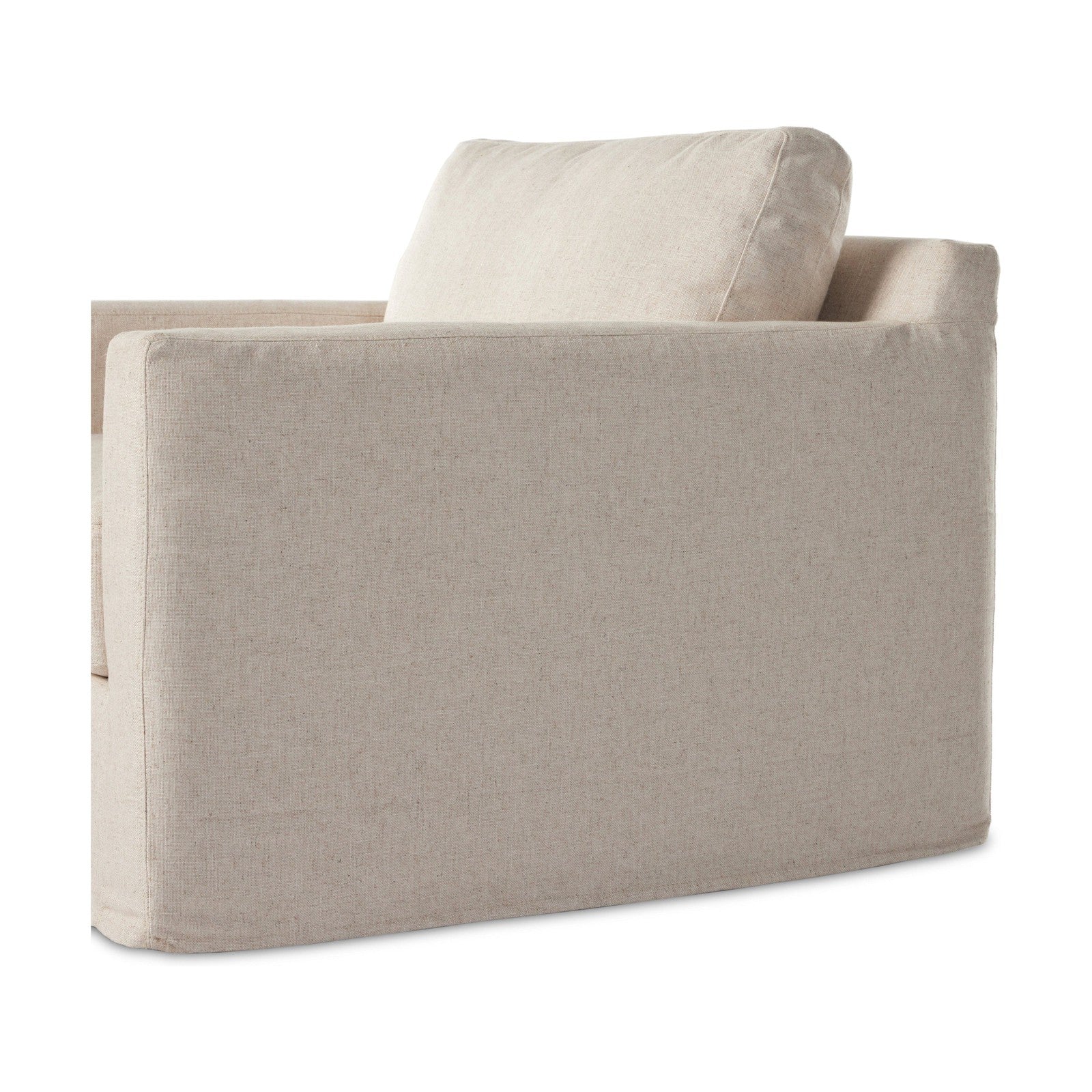 Hampton Slipcover Swivel Chair-Creme