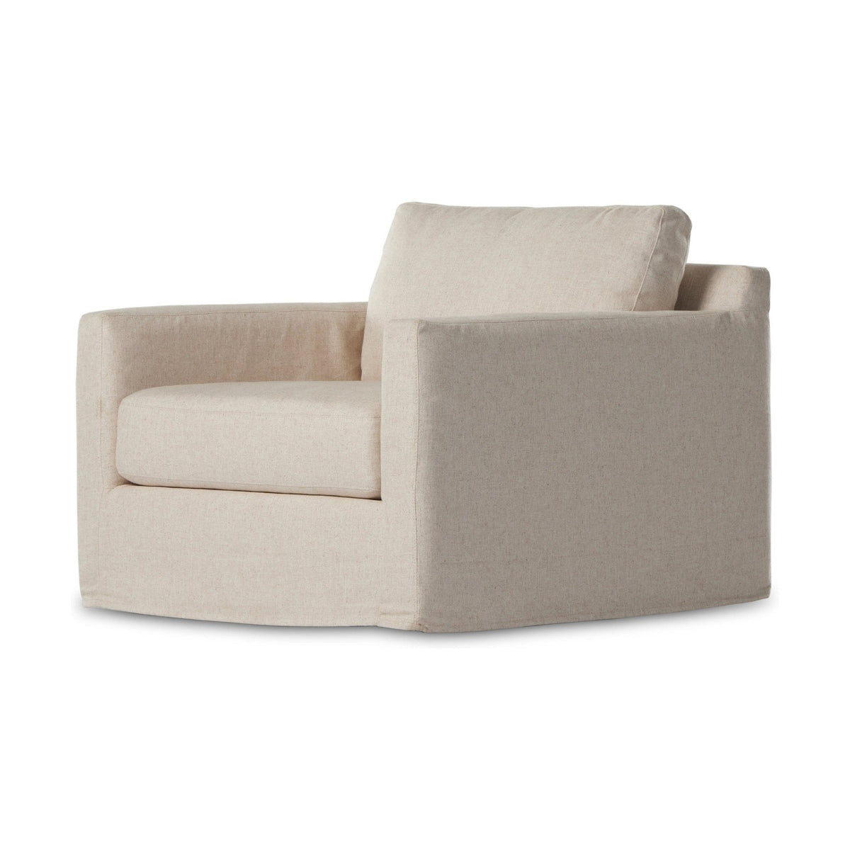 Four Hands Hampton Slipcover Swivel ChairCreme — Grayson Living