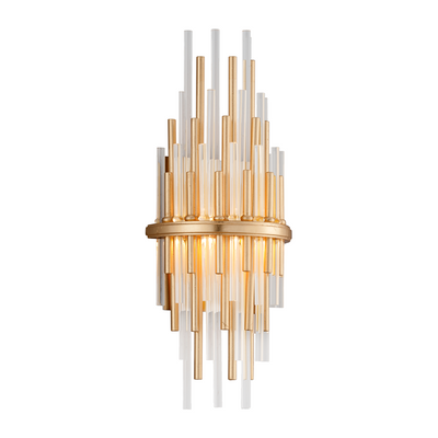 Corbett Theory 2 Light Gold Leaf/Silver Leaf Wall Sconce Wall Light Clearance