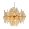 Corbett Theory 2 Light Gold Leaf with Polished Stainless Chandelier Ceiling Light Clearance