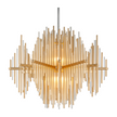 Corbett Theory 2 Light Gold Leaf/Stainless Steel Chandelier Ceiling Light Clearance