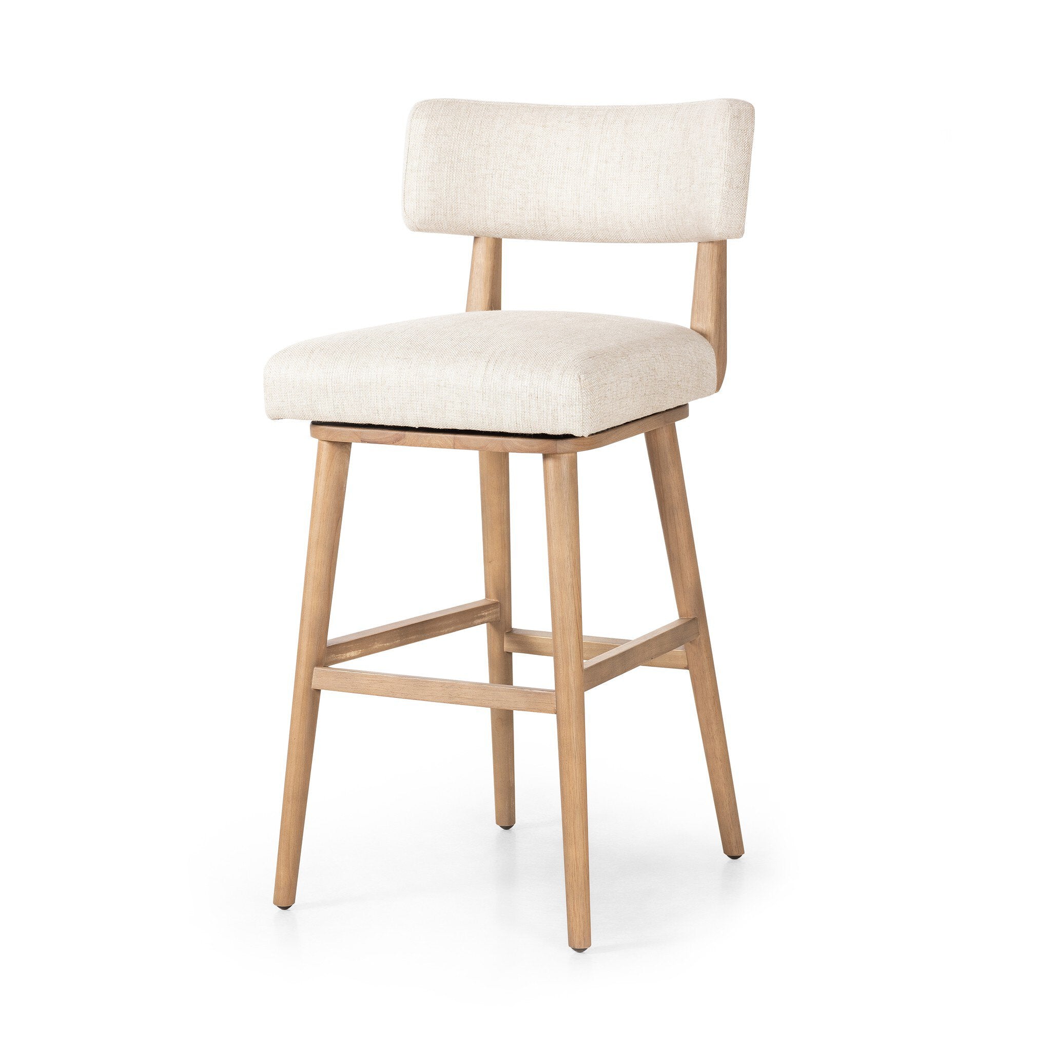 Four Hands Cardell Swivel Bar + Counter Stool Essence Natural
